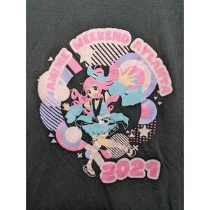 ANIME WEEKEND ATLANTA 2021 Convention Men's‎ Large Tee Green